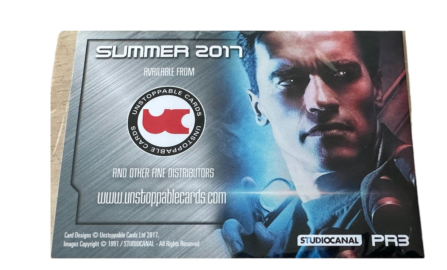Vintage Unstoppable 2017 Terminator 2 Judgment Day T2 Promo Trading Card PR3 - Very Rare - Former Shop Stock