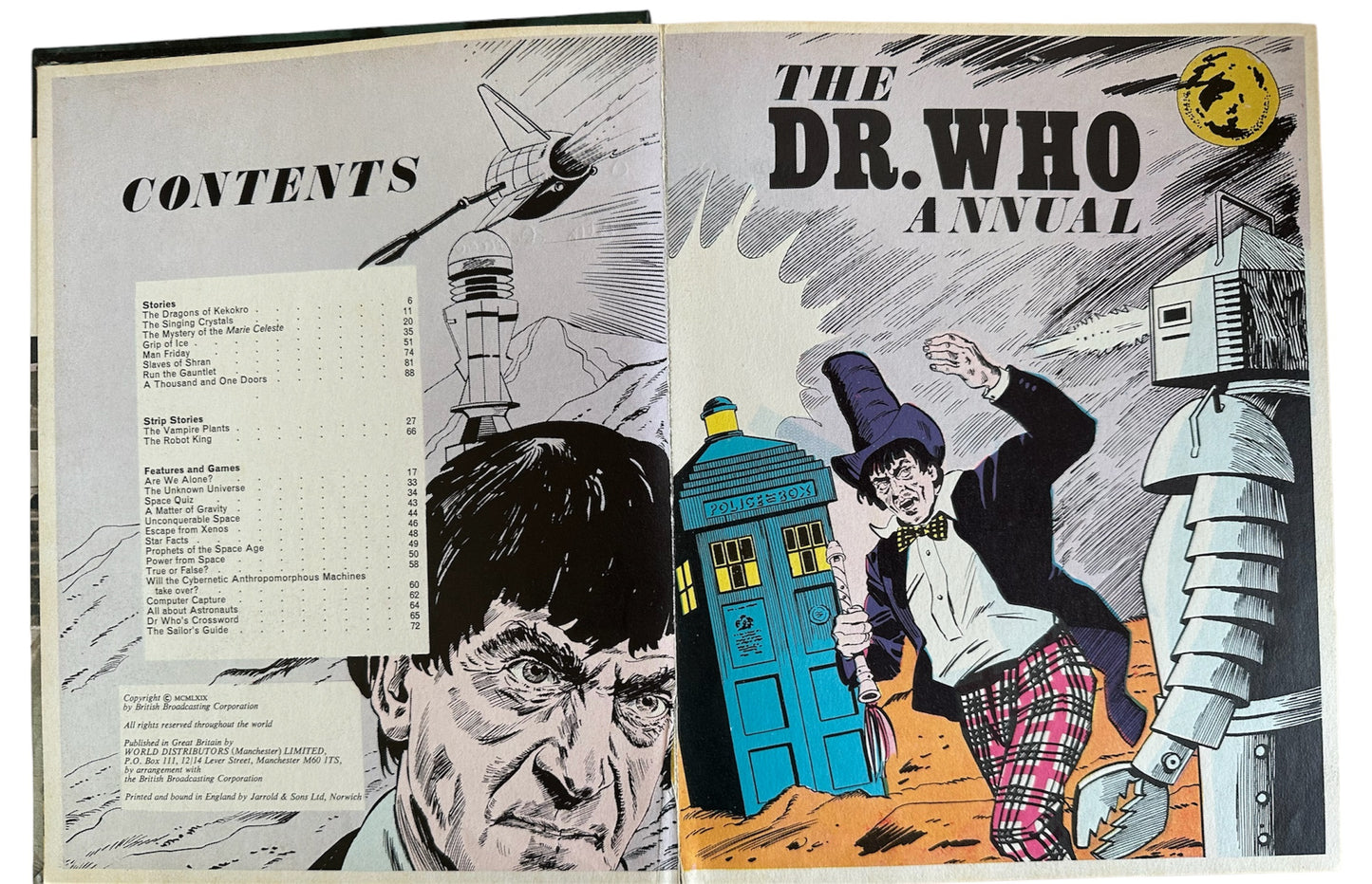 Vintage The Dr Who Annual 1969 - Final Patrick Troughton Annual - Fantastic Condition