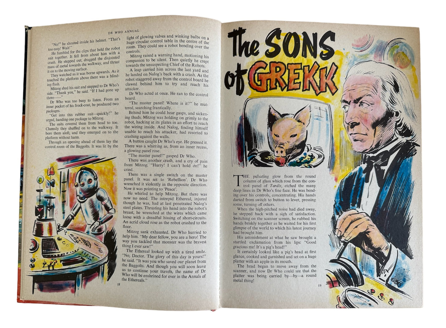 Vintage Dr Who Annual 1966 from the first Doctor William Hartnell era - Fantastic Condition