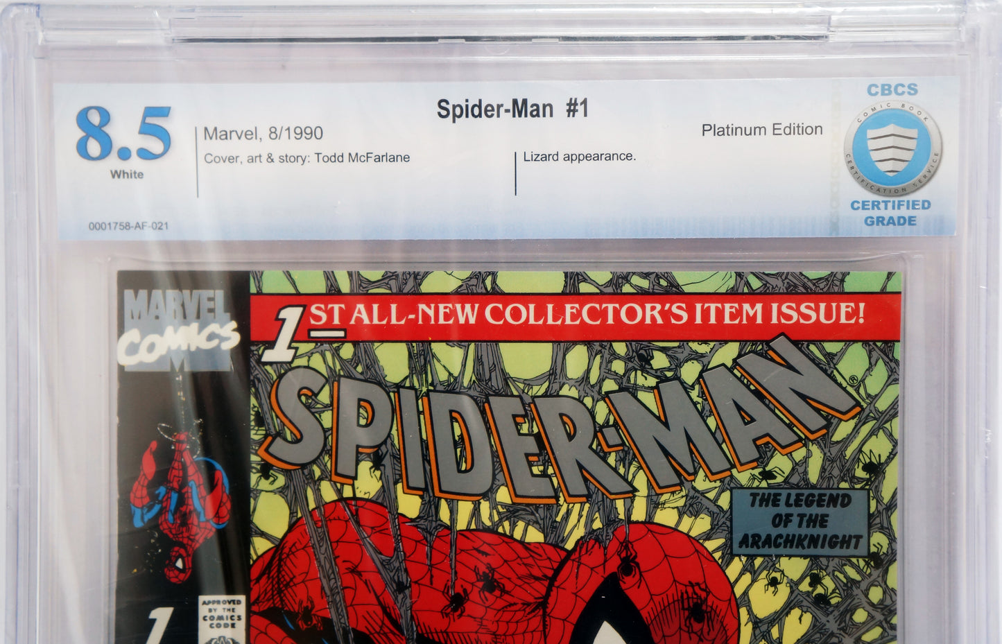 Vintage 1990 Marvel Comics Spider-Man Torment Part One Platinum Edition - 1st New Collectors Item Issue - August 1990 - CBCS Graded 8.5 On White Paper - Former Shop Stock