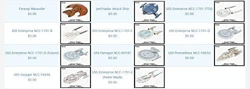 Vintage Star Trek Furuta 2005 Federation Ships And Alien Ships Collection Volume 2 Set Of 5 Mini Model Kits In The Case - New In Box