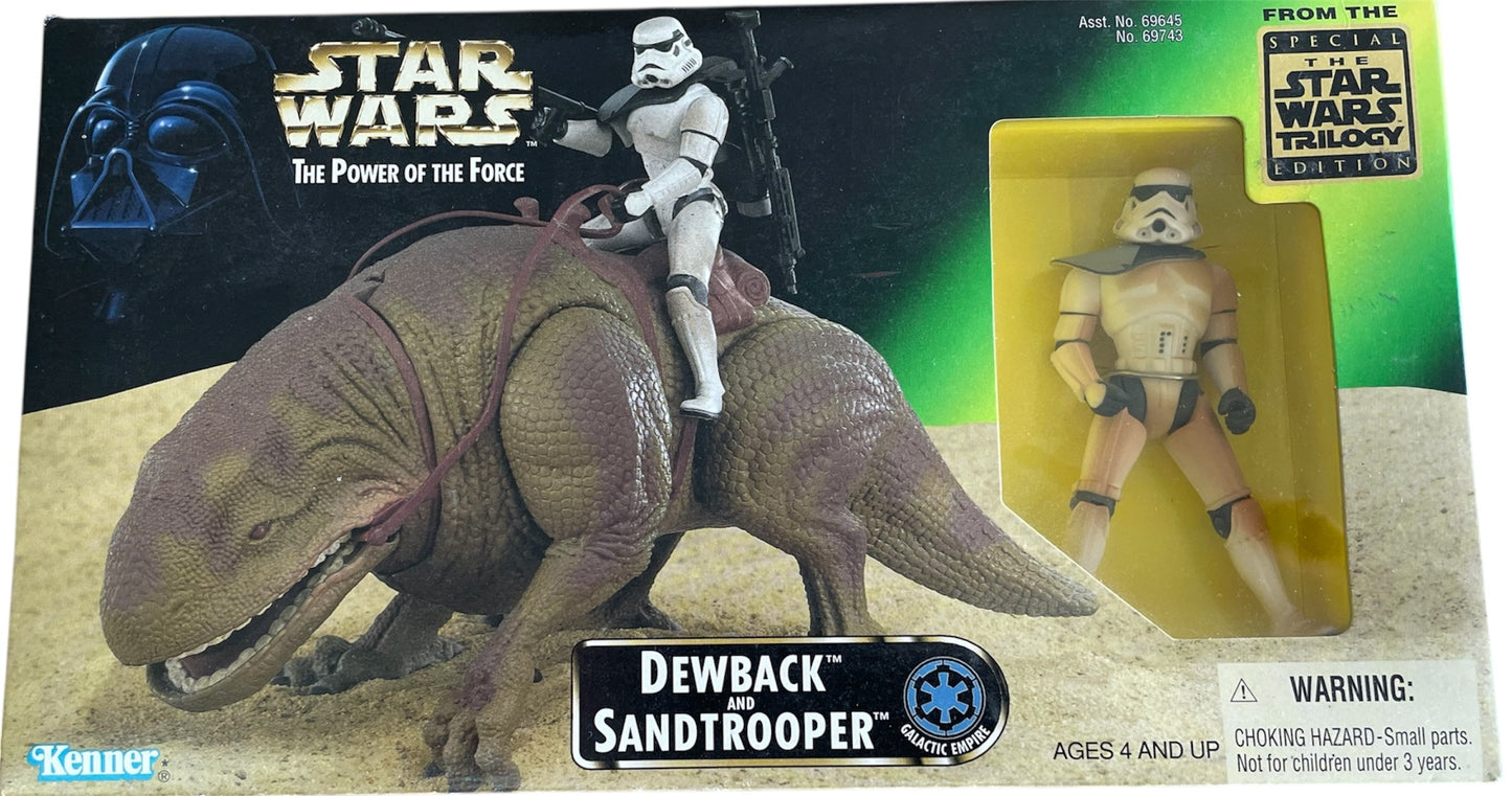 Star Wars Power of the Force Beast Pack Dewback & Sandtrooper Action Figures …