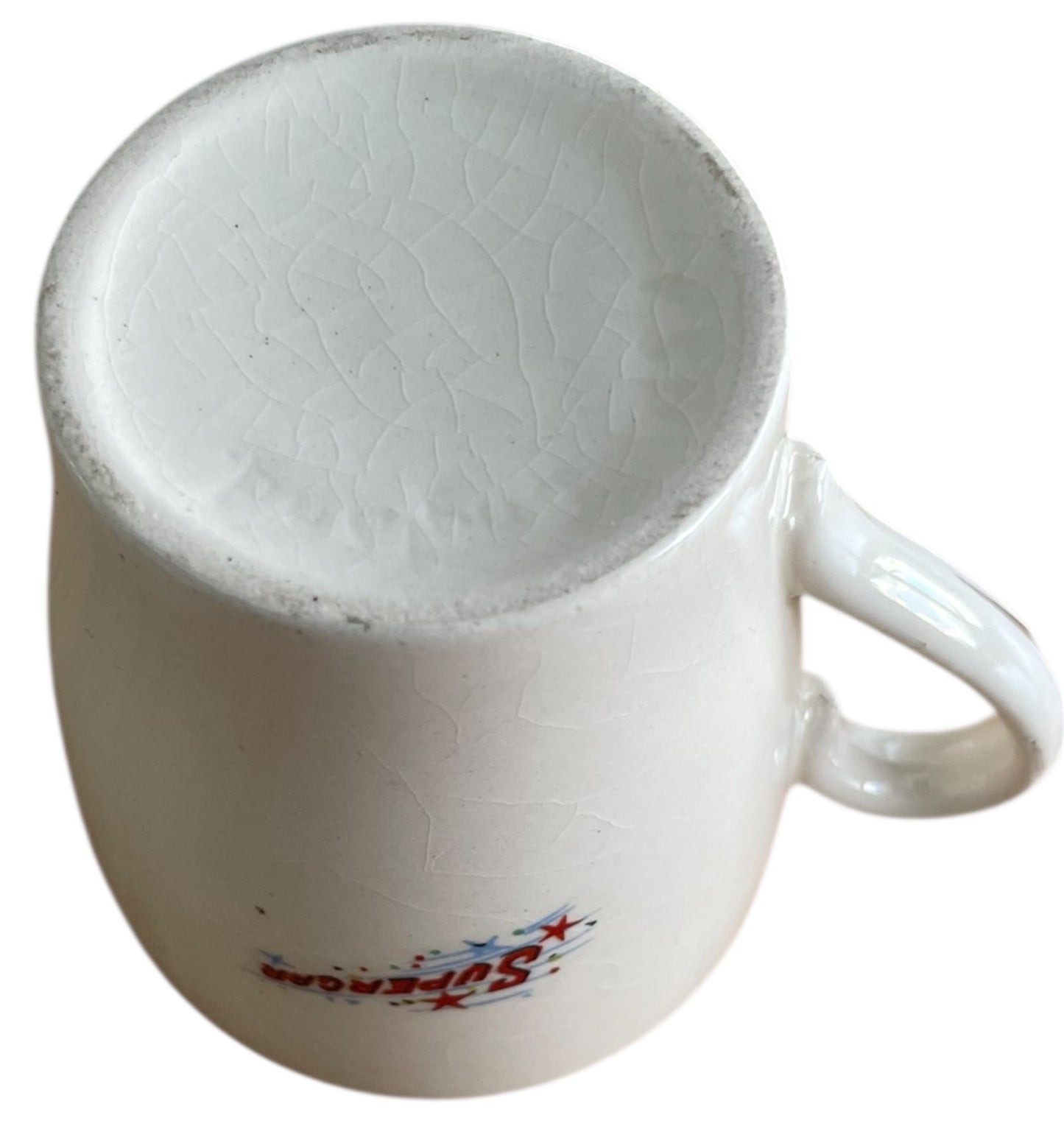Vintage Keele St Pottery1962 Gerry Andersons A P Films Supercar Small Mug - Fantastic Condition - Ultra Rare Item