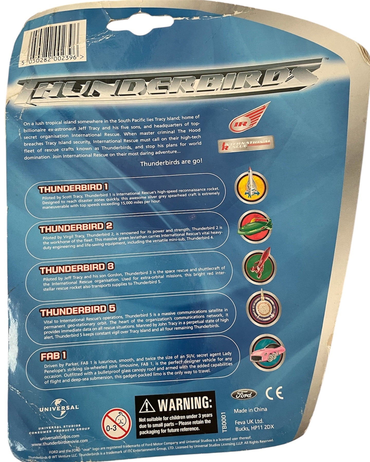 Vintage Feva 2004 Thunderbirds The Movie - Thunderbird 1 Diecast Vehicle - Factory Sealed Shop Stock Room Find