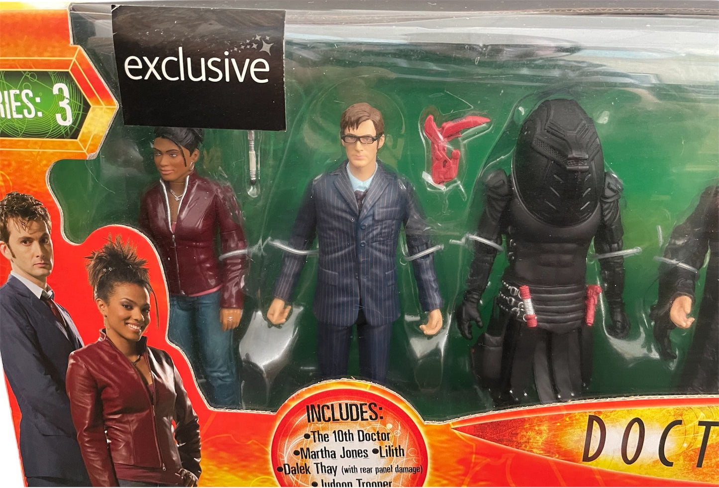 Vintage Characters 2006 Doctor Dr Who Series 3 Exclusive 6 x Figure Gift Pack - Including The 10th Doctor And Martha Jones - Brand New Factory Sealed Shop Stock Room Find