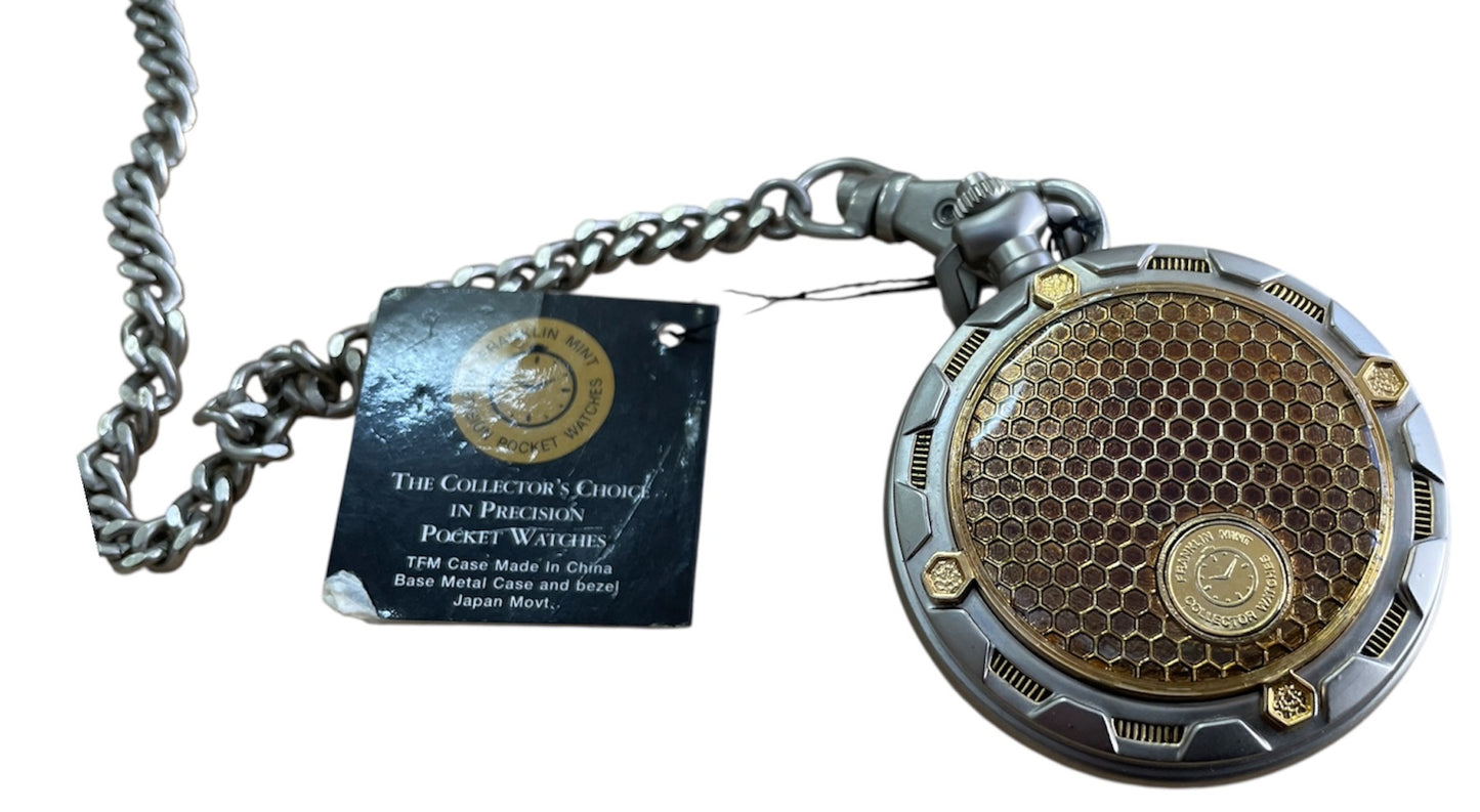 Vintage 2000 - Star Trek The Original Series USS Enterprise Official Collectors Pocket Watch - Former Shop Counter Display Item