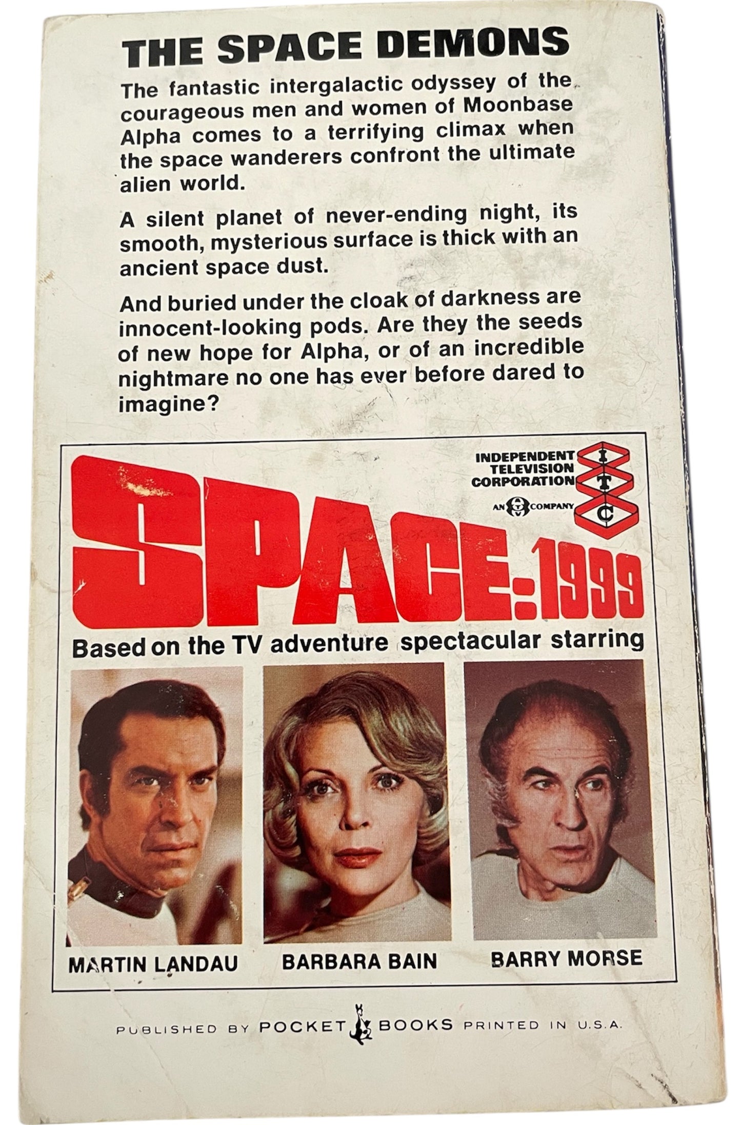 Vintage Pocket Books 1976 Gerry Andersons Space 1999 Paperback Book - Alien Seed By E.C. Tubb - Based On The TV Series - Very Good Condition