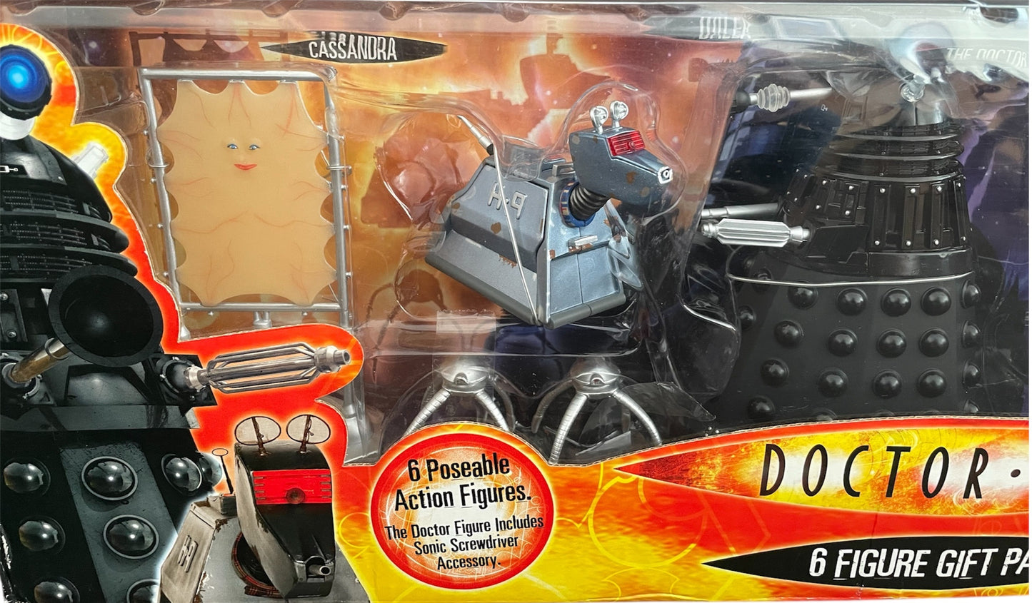 Vintage Characters 2006 Doctor Dr Who Exclusive 6 x Figure Gift Pack - Including The 10th Doctor And Rose Tyler - Brand New Factory Sealed Shop Stock Room Find