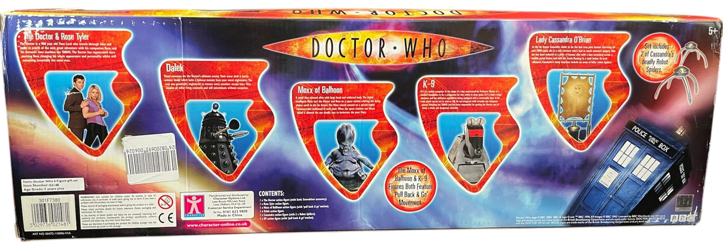 Vintage Characters 2006 Doctor Dr Who Exclusive 6 x Figure Gift Pack - Including The 10th Doctor And Rose Tyler - Brand New Factory Sealed Shop Stock Room Find