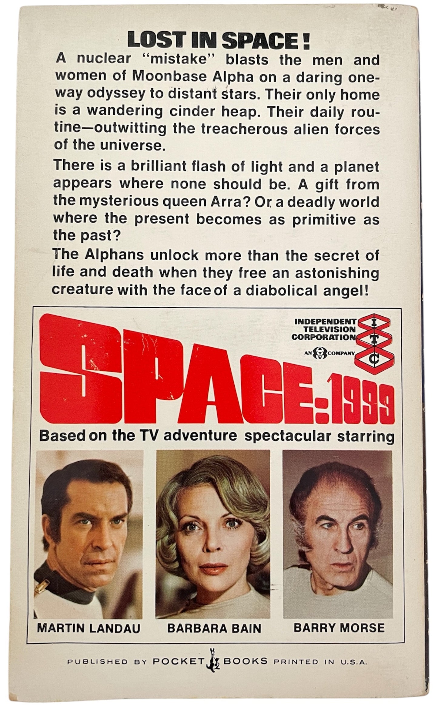Vintage Pocket Books 1976 Gerry Andersons Space 1999 Paperback Book - Collision Course By E.C. Tubb - Based On The TV Series - Very Good Condition.