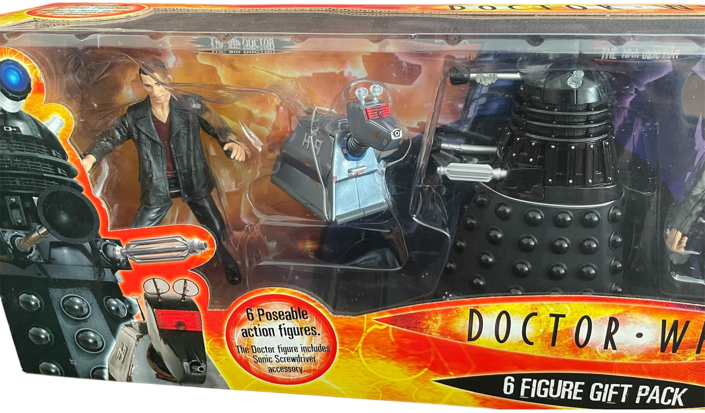 Vintage Characters 2006 Doctor Dr Who Exclusive 6 x Figure Gift Pack - Including The 9th And 10th Doctors - Brand New Factory Sealed Shop Stock Room Find