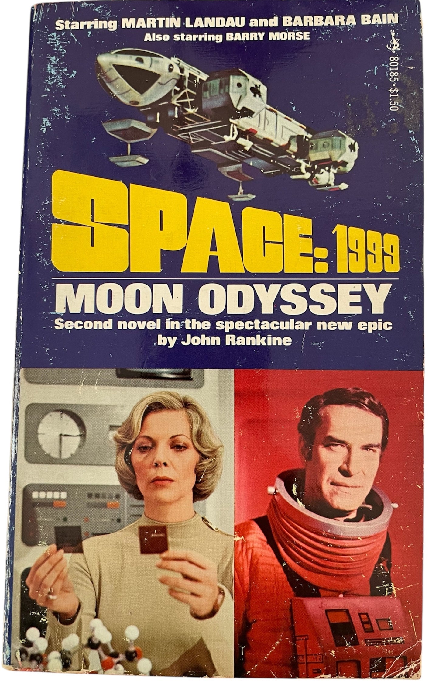 Vintage Pocket Books 1975 Gerry Andersons Space 1999 Paperback Book - Moon Odyssey By John Rankine - Based On The TV Series.