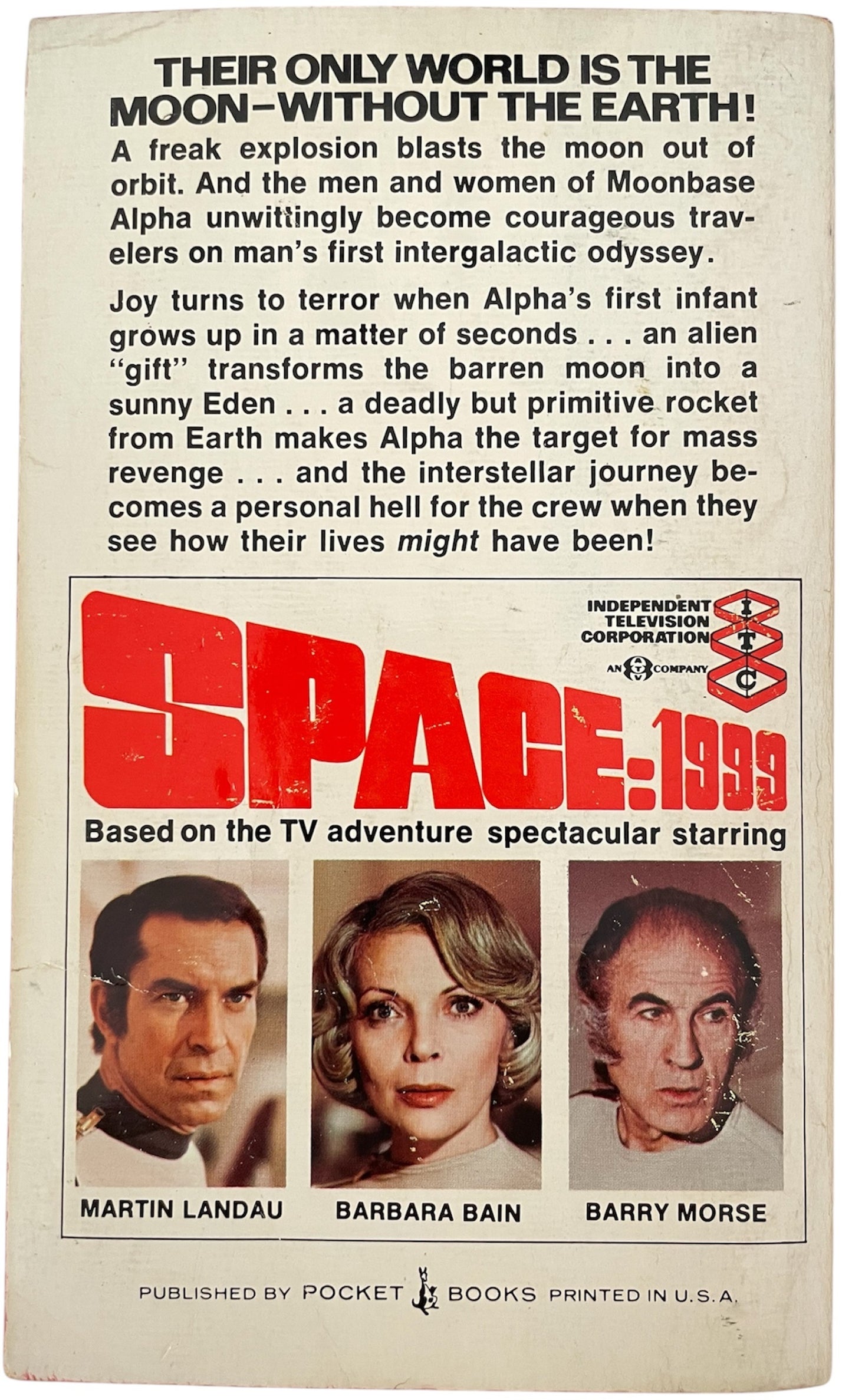 Vintage Pocket Books 1975 Gerry Andersons Space 1999 Paperback Book - Moon Odyssey By John Rankine - Based On The TV Series.