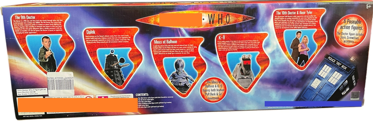 Vintage Characters 2006 Doctor Dr Who Exclusive 6 x Figure Gift Pack - Including The 9th And 10th Doctors - Brand New Factory Sealed Shop Stock Room Find