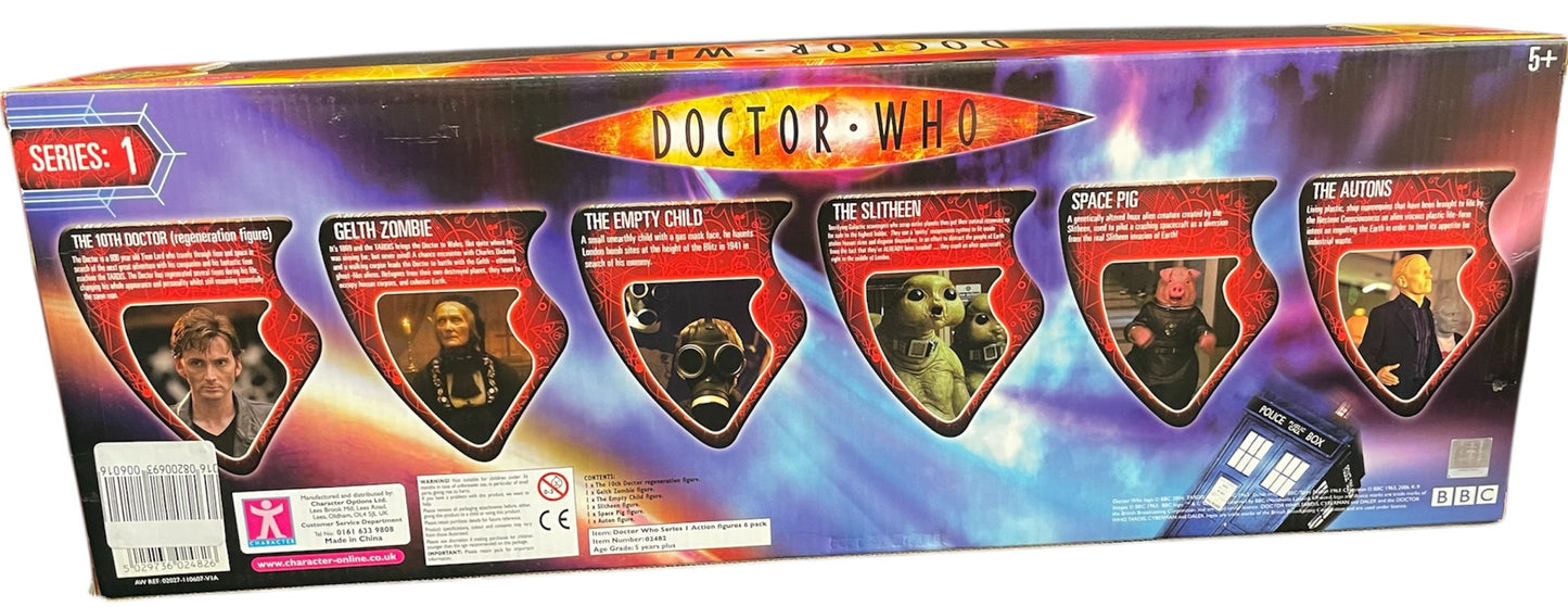 Vintage Characters 2006 Doctor Dr Who Series 1 - 6 x Poseable Action Figure Gift Set - Brand New Factory Sealed Shop Stock Room Find