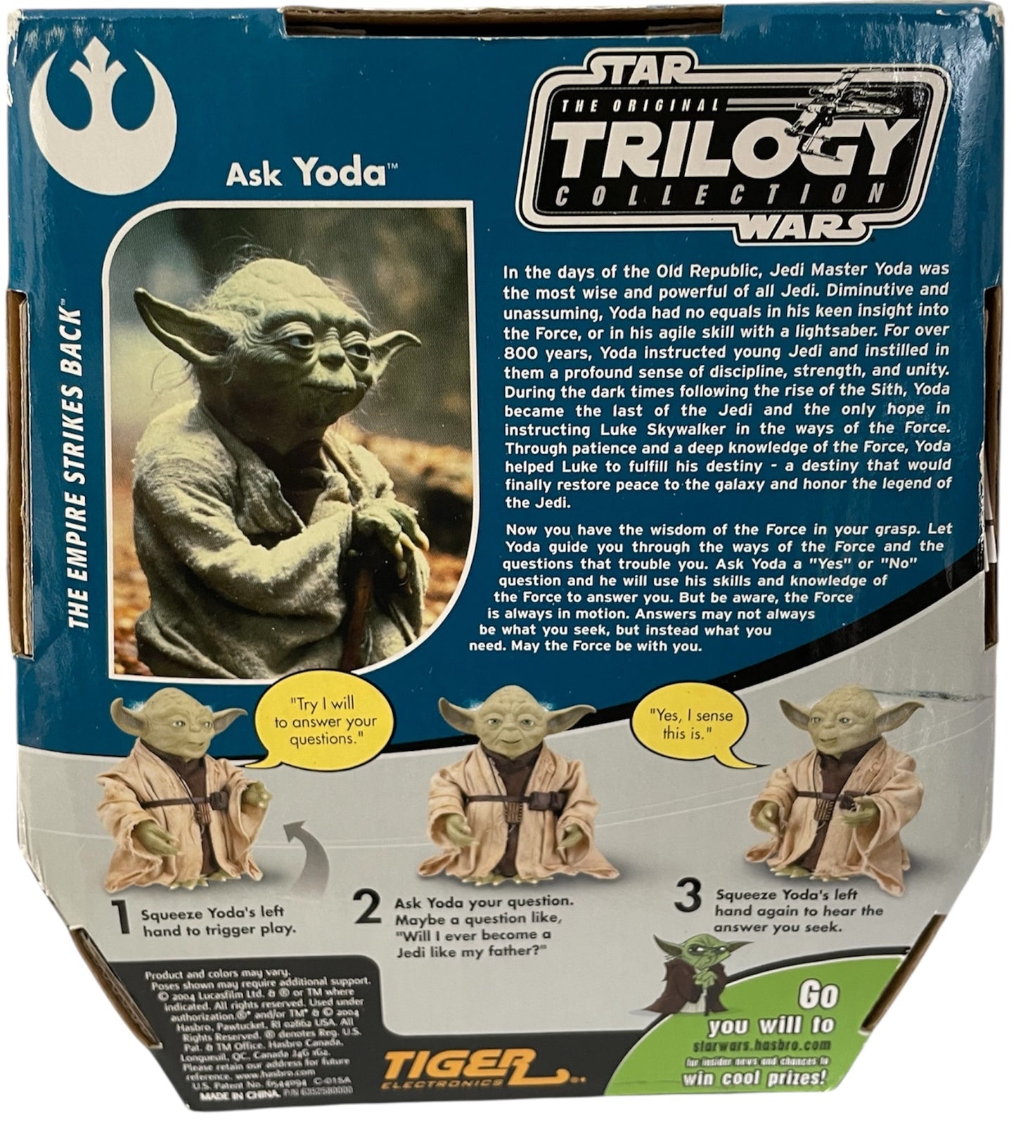 Vintage Tiger Electronics 2004 Star Wars The Original Trilogy Electronic Ask Yoda Interactive Talking Figure - Former Shop Stock
