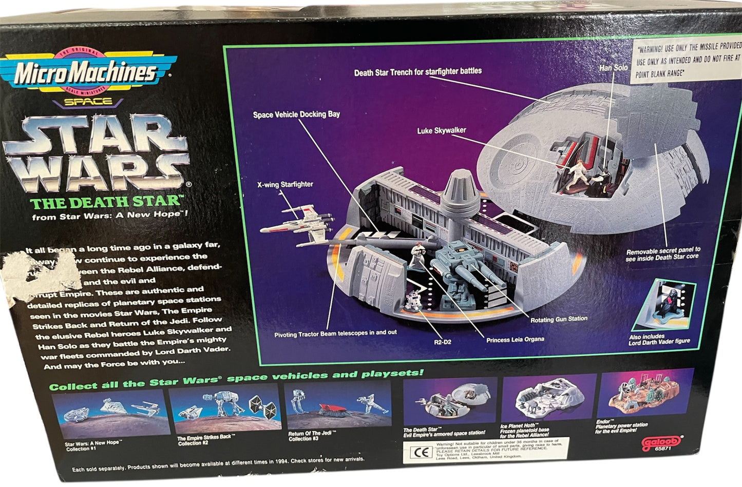 Vintage Galoob1993 Star Wars A New Hope Micro Machines The Death Star Action Play Set - Brand New Shop Stock Room Find