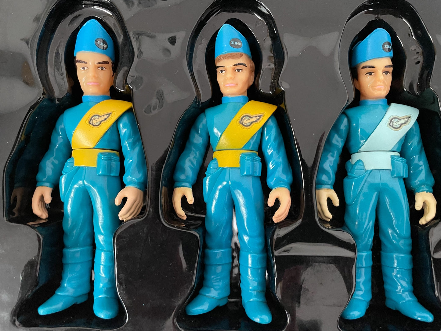 Vintage 1992 Gerry Andersons Thunderbirds The International Rescue Organization Action Figure Set - Includes All 5 Tracy Brothers 5 Inch Figures - Former Shop Display Set