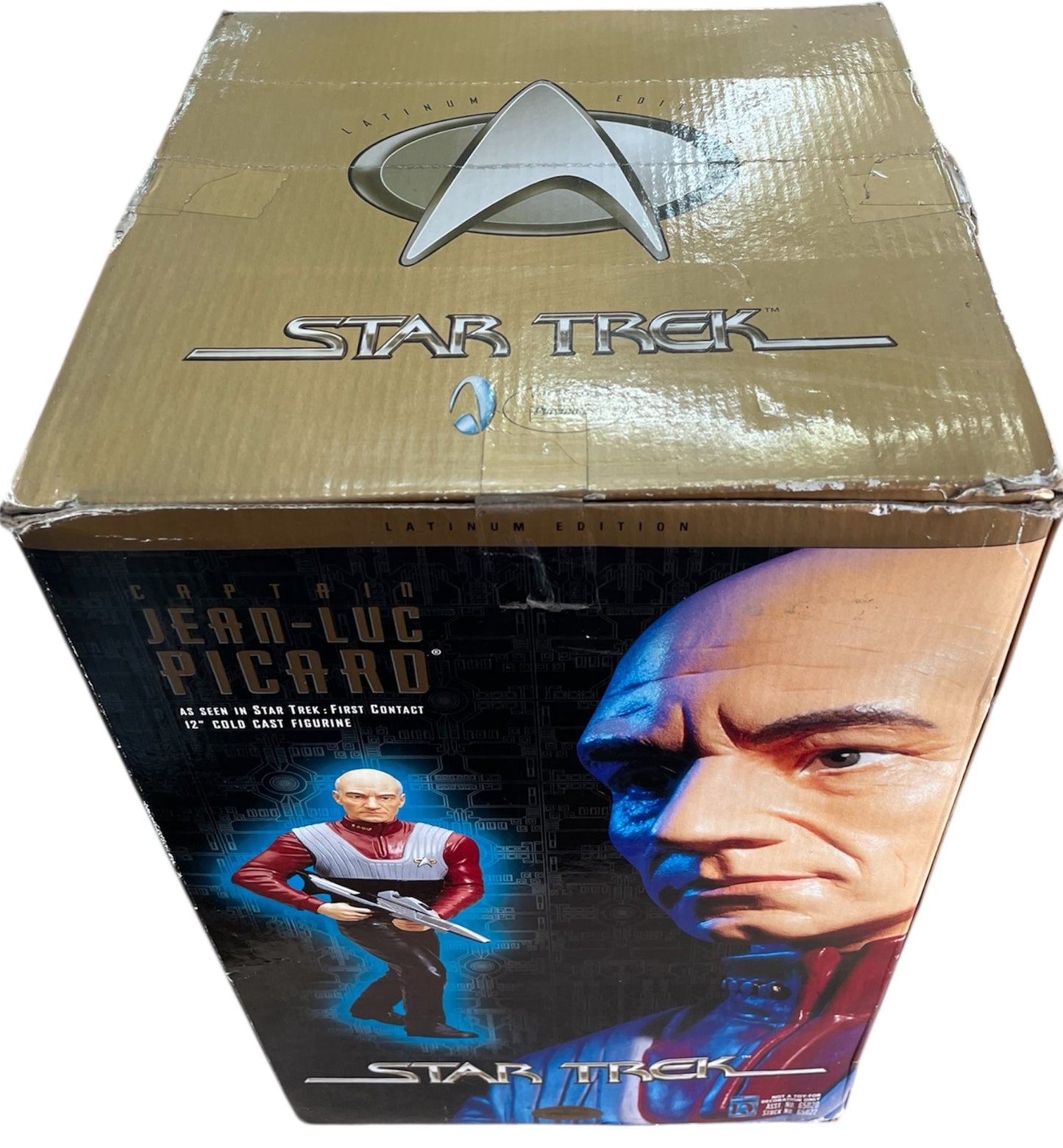 Vintage Playmates 1997 Star Trek First Contact Captain Jean-Luc Picard Resin Cold Cast Collectable 12 Inch Figurine Limited Edition No. 1 Of 5000 Pcs - Unsold Former Shop Stock