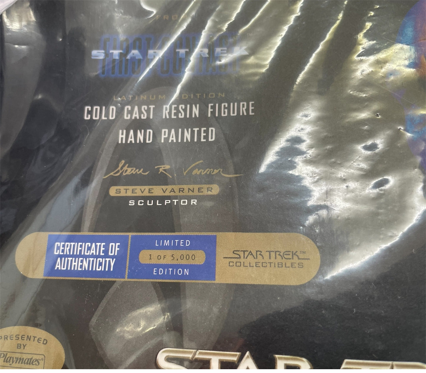 Vintage Playmates 1997 Star Trek First Contact Captain Jean-Luc Picard Resin Cold Cast Collectable 12 Inch Figurine Limited Edition No. 1 Of 5000 Pcs - Unsold Former Shop Stock