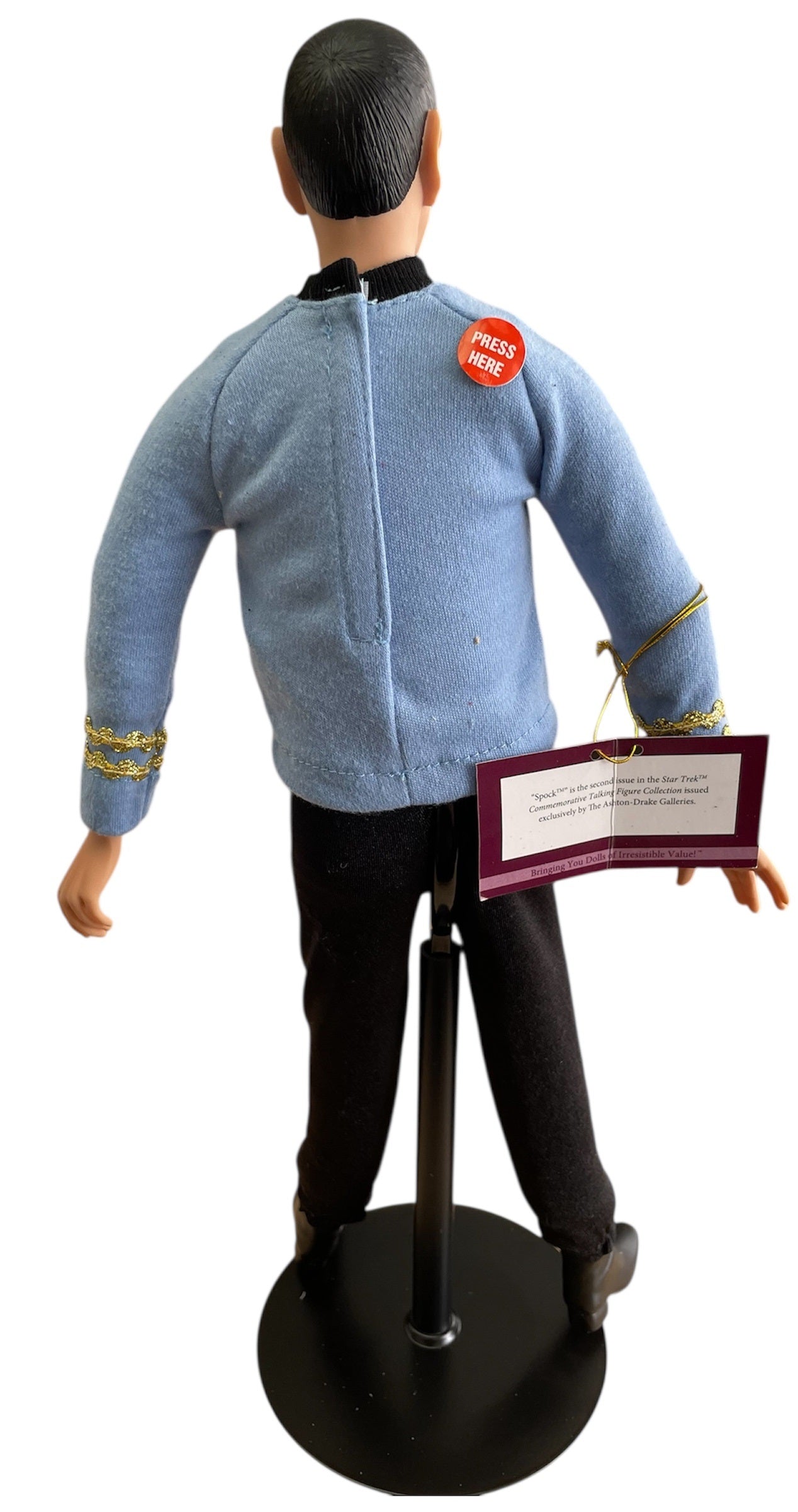 Vintage Ashton Drake 2016 Star Trek The Original Series Limited Edition 15 inch Talking Mr Spock Poseable Figure - Mint Condition - Unsold Former Shop Stock