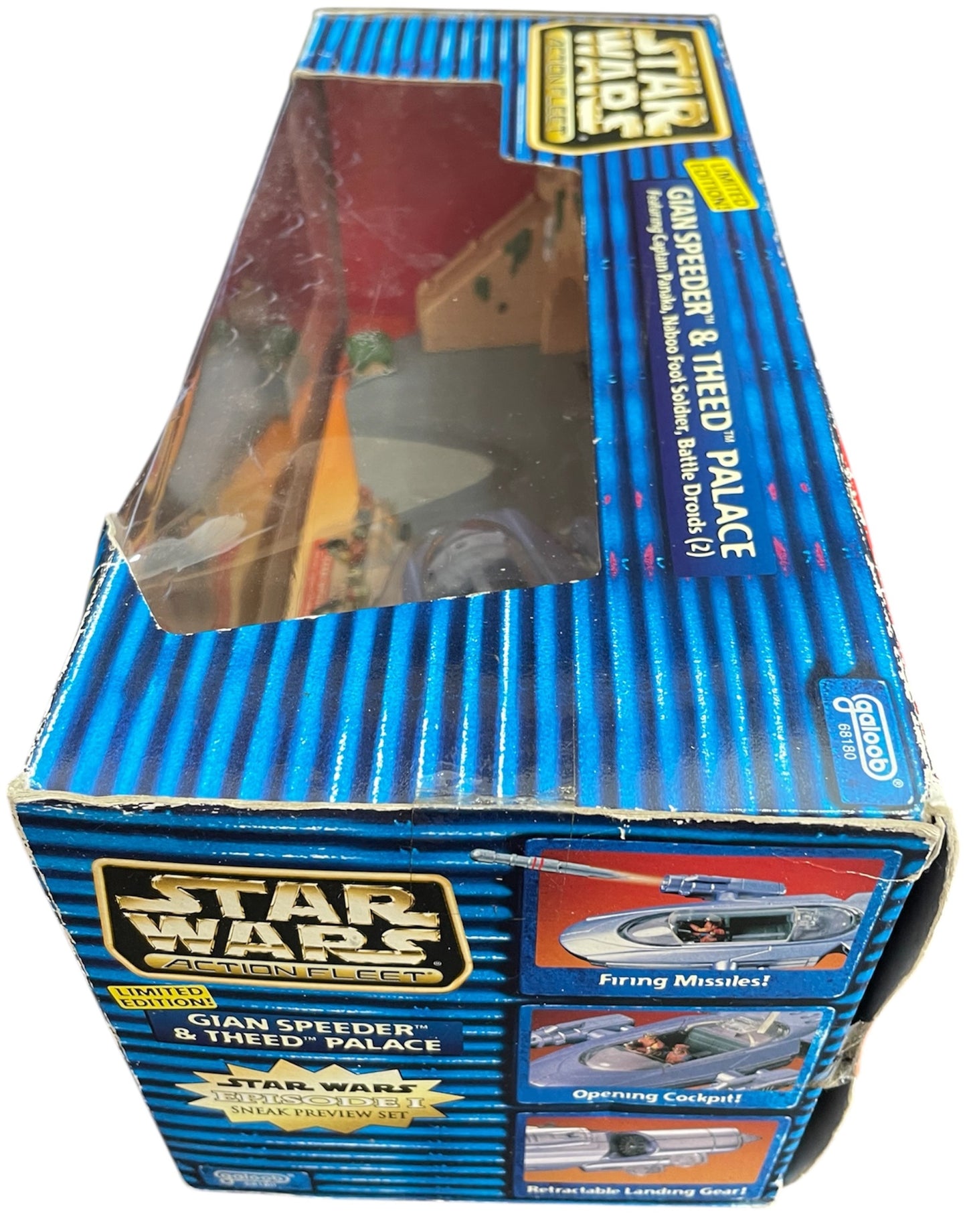 Vintage Galoob 1998 Star Wars Episode 1 Action Fleet Sneak Preview Set - Limited Edition Gian Speeder & Theed Palace Play Set With 4 x Mini Figures - Factory Sealed Shop Stock Room Find