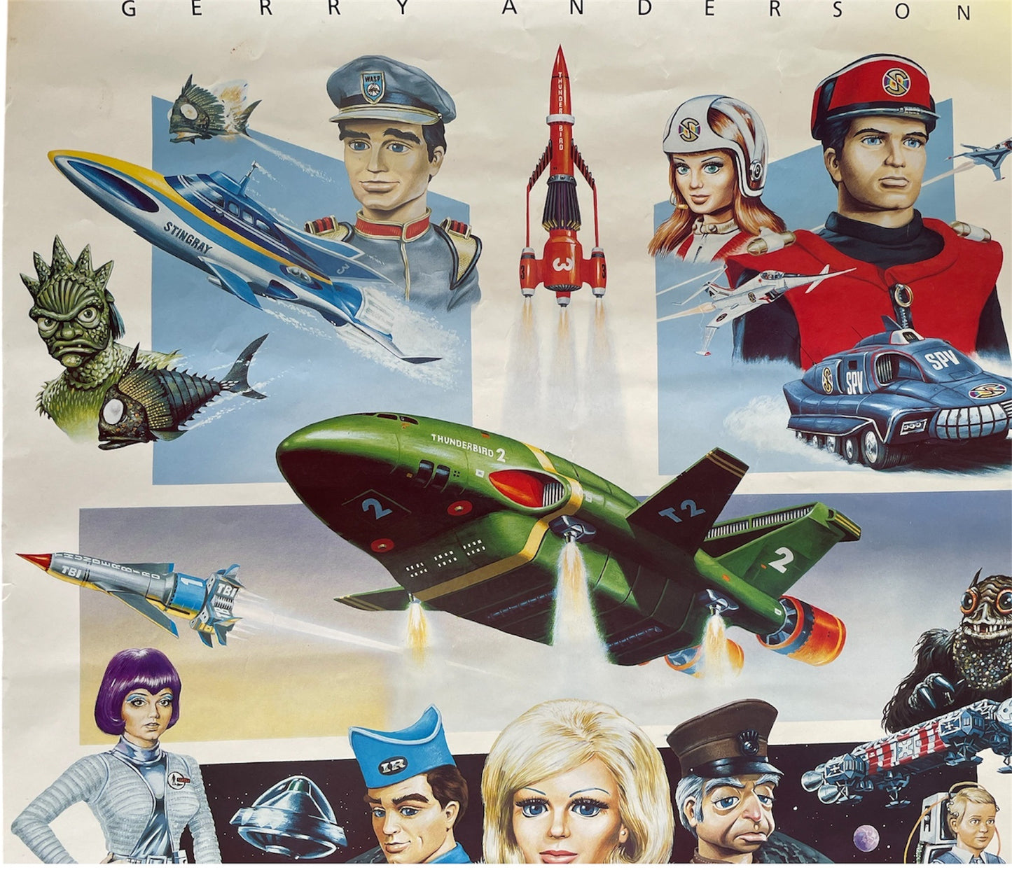 Vintage 1988 Gerry Andersons Movies On Video Poster - Autographed By Gerry Anderson - Near Mint Condition