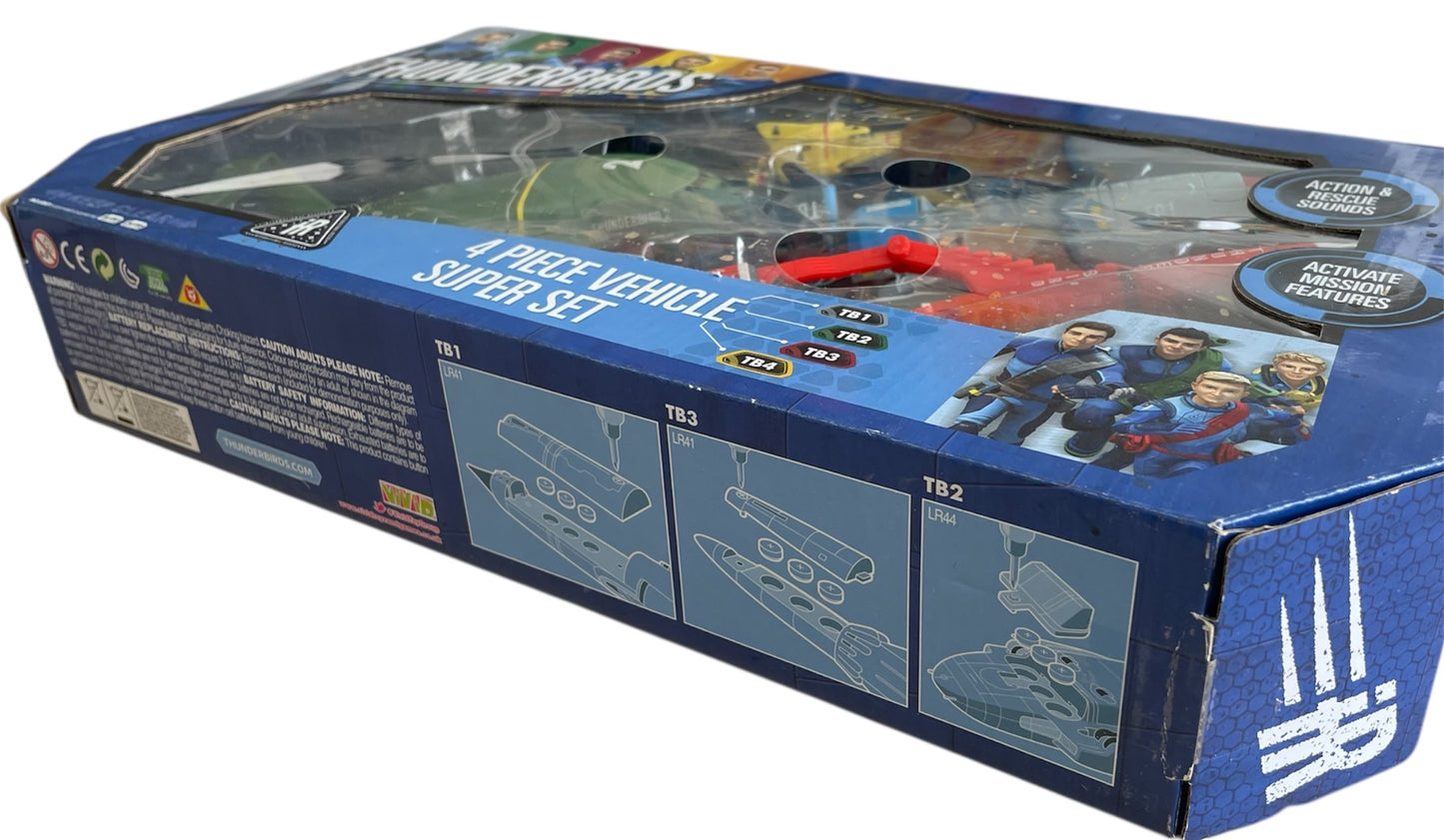 Vivid 2015 Gerry Andersons - Thunderbirds Are Go - Electronic Models 4 Piece Super Vehicle Set - Factory Sealed Shop Stock Room Find