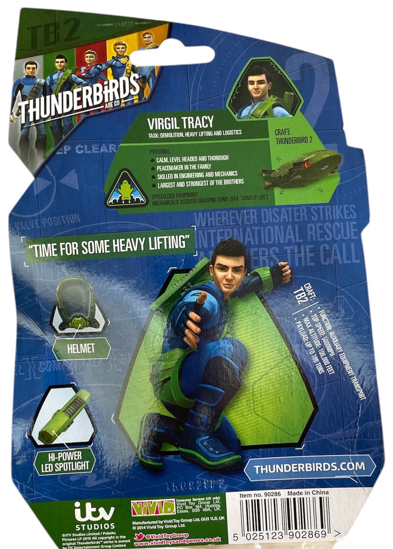 Vivid 2015 Gerry Andersons - Thunderbirds Are Go - Virgil Tracy Action Figure With Attachable Action Gear - Factory Sealed Shop Stock Room Find