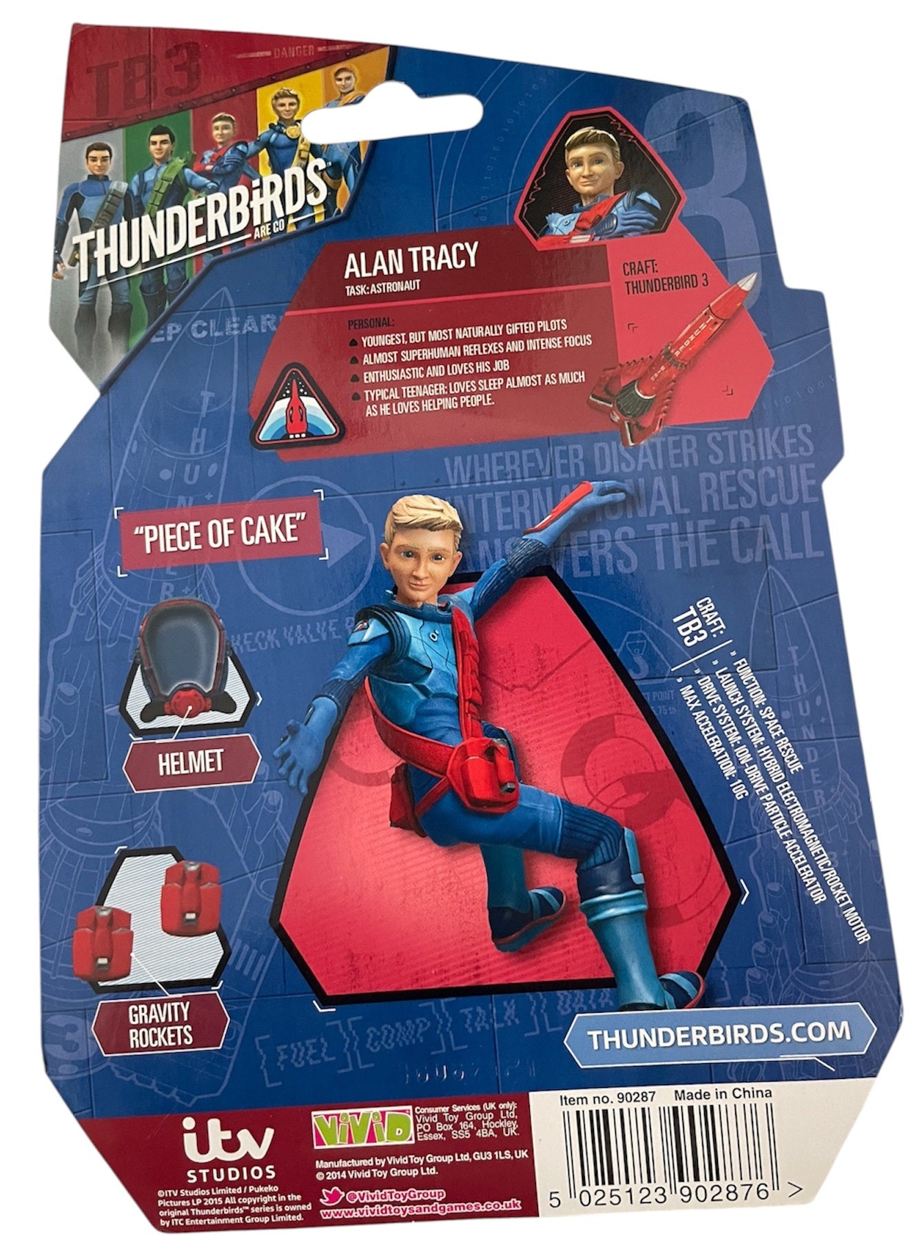 Vivid 2015 Gerry Andersons - Thunderbirds Are Go - Alan Tracy Action Figure With Attachable Action Gear - Factory Sealed Shop Stock Room Find