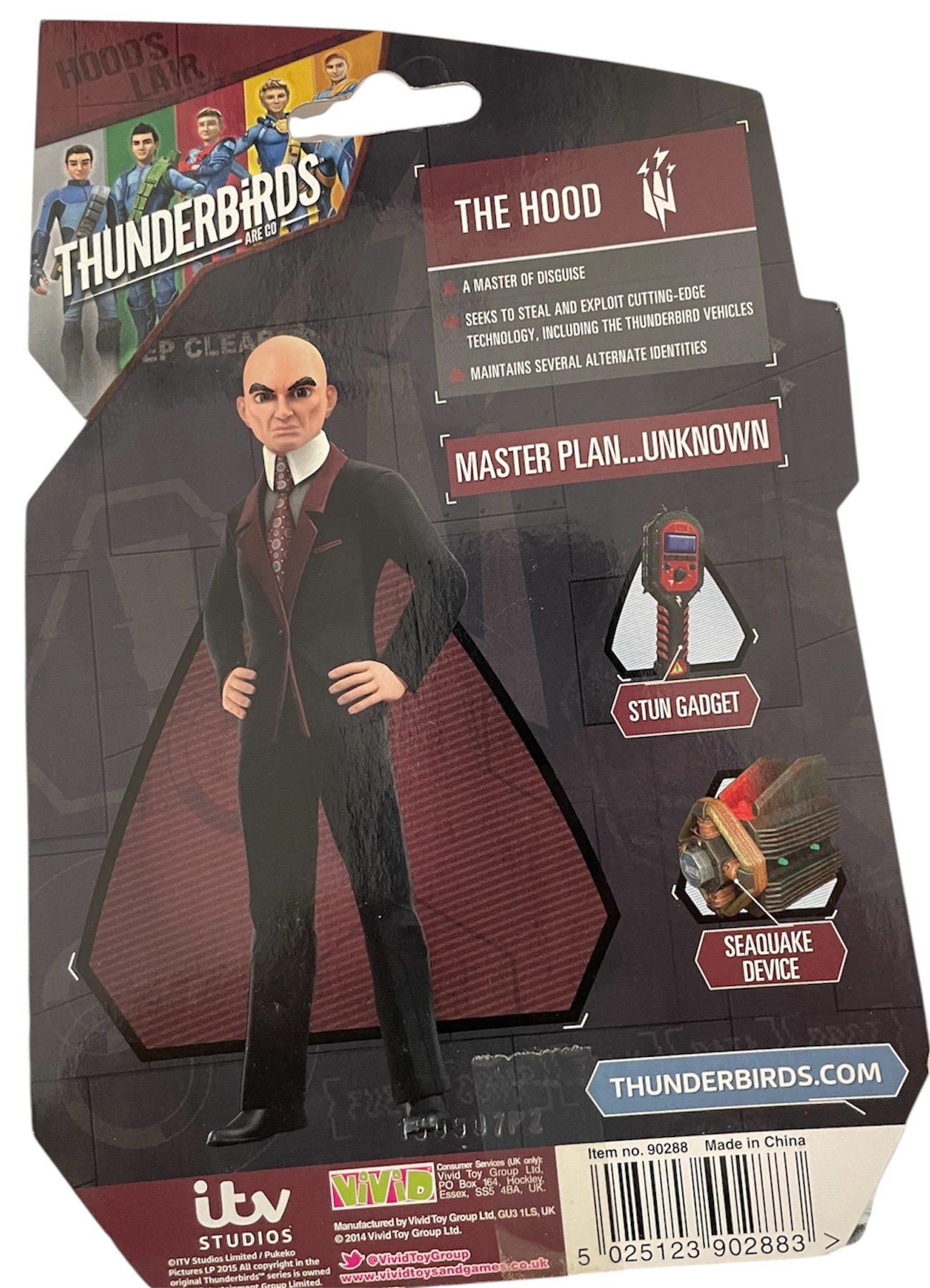 Vivid 2015 Gerry Andersons - Thunderbirds Are Go - The Hood Action Figure With Attachable Action Gear - Factory Sealed Shop Stock Room Find