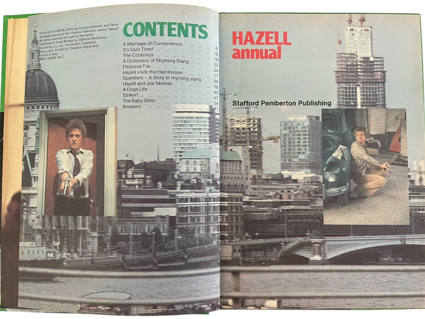 Vintage Hazell Annual 1979 - Based On The Popular TV Series, Staring Nicholas Ball as James Hazell - Fantastic Condition Former Shop Stock
