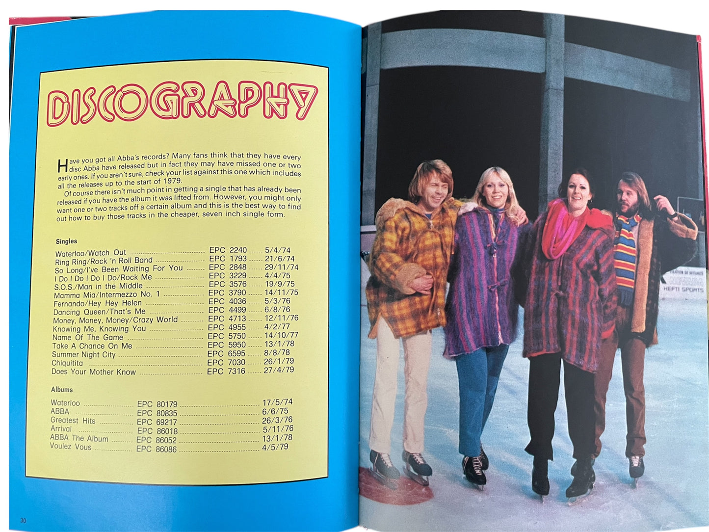 Vintage The Official Abba Annual 1980 - Very Good Condition