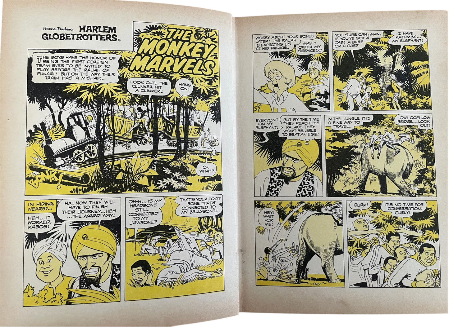 Vintage Hanna Barbera 1973 - The Harlem Globetrotters Annual 1974 Featuring Dastardly And Muttley And Penelope Pitstop - Very Good Condition
