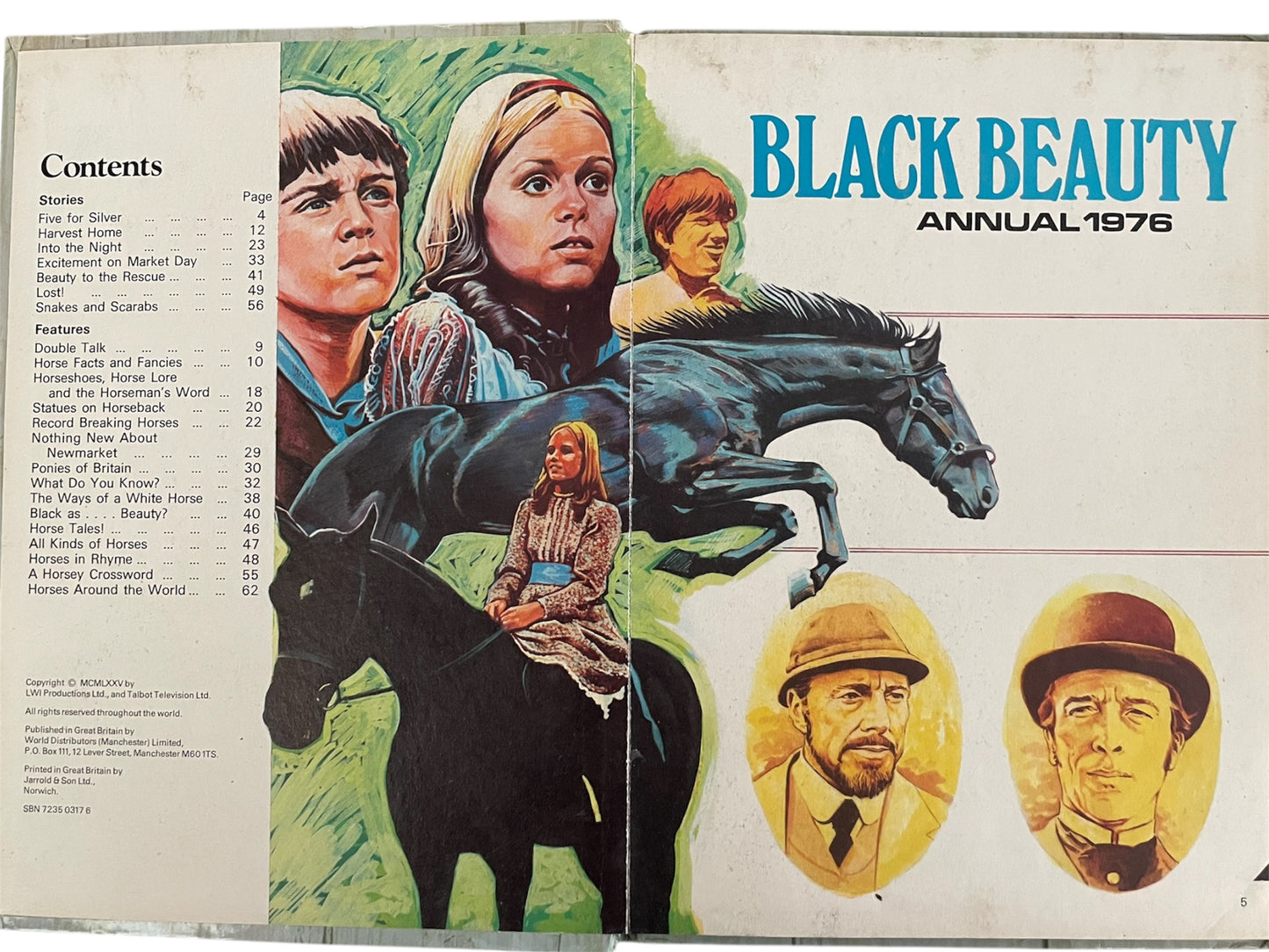 Vintage The Black Beauty Annual 1976 - Based On The Highly Popular TV Series - Fantastic Condition