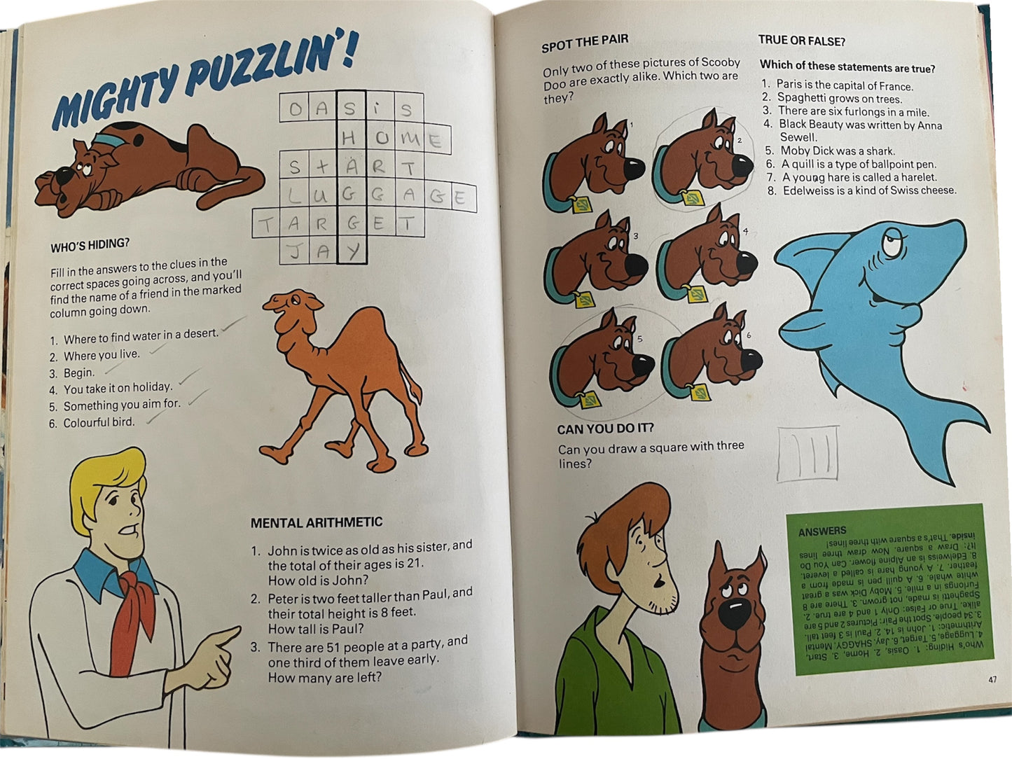 Vintage 1983 Hanna-Barberas Scooby-Doo Annual 1984 - Very Good Condition
