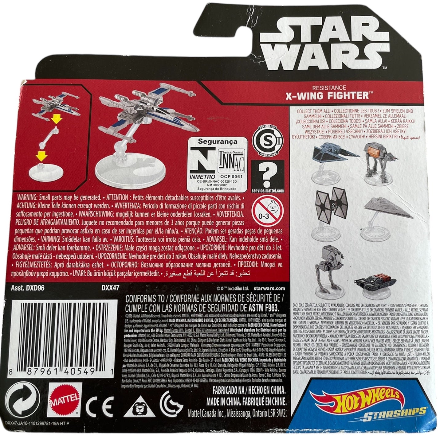 Hot Wheels 2016 Star Wars Rogue One Die-Cast Resistance X-Wing Fighter Vehicle - Brand New Factory Sealed Former Shop Stock