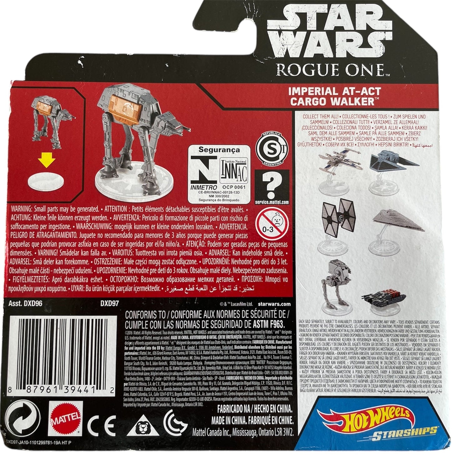 Hot Wheels 2016 Star Wars Rogue One Die-Cast Imperial AT-ACT Cargo Walker Vehicle - Brand New Factory Sealed Former Shop Stock