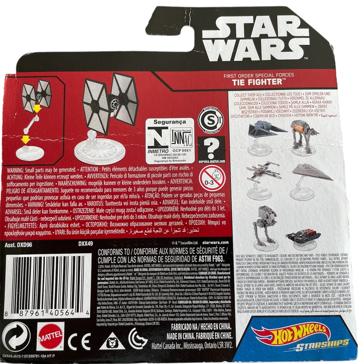 Hot Wheels 2016 Star Wars Rogue One Die-Cast First Order Special Forces Tie Fighter Vehicle - Brand New Factory Sealed Former Shop Stock