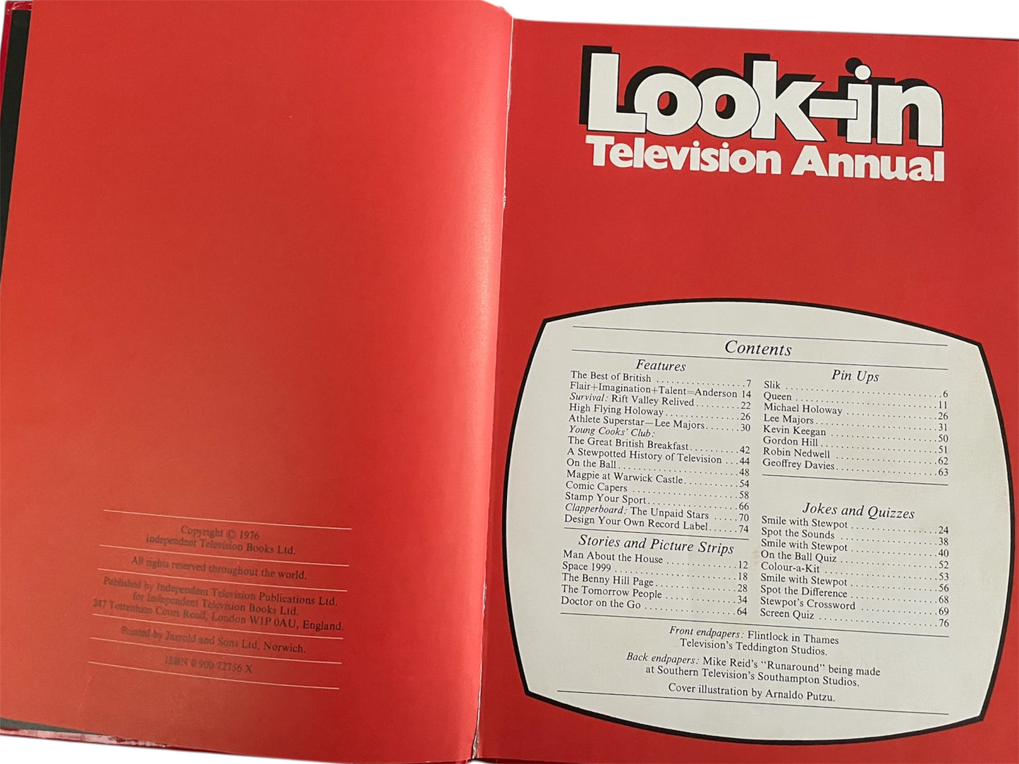 Vintage Look-In Television Annual 1976 - Very Good Condition