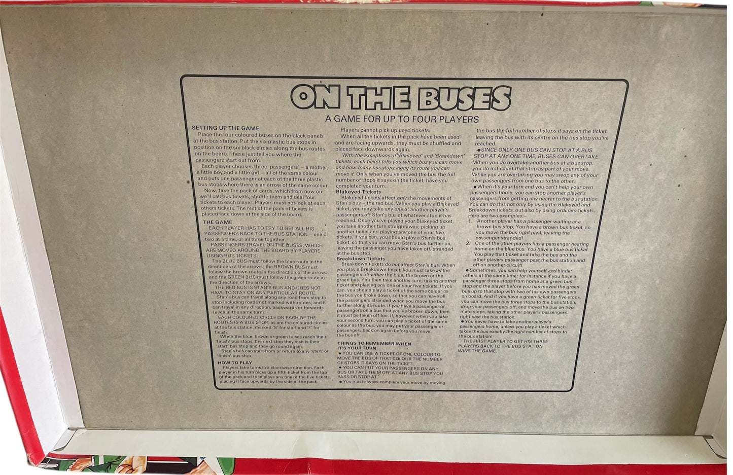 Vintage Denys Fisher 1973 - On The Buses Board Game - Fantastic Condition 100% Complete In The Original Box