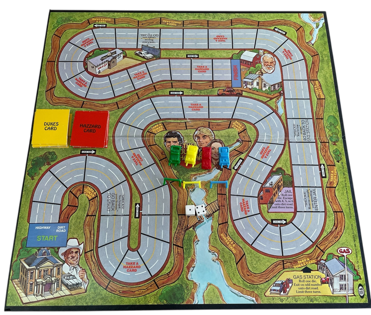 Vintage Ideals 1981 The Dukes Of Hazzard - Hit The Road To Hazzard County Board Game - Fantastic Condition In The Original Box