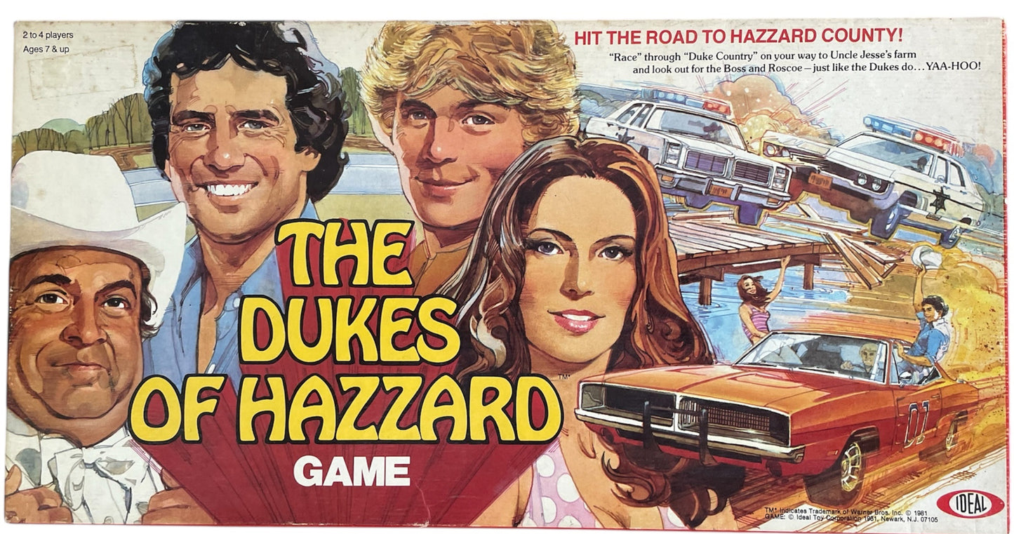 Vintage Ideals 1981 The Dukes Of Hazzard - Hit The Road To Hazzard County Board Game - Fantastic Condition In The Original Box