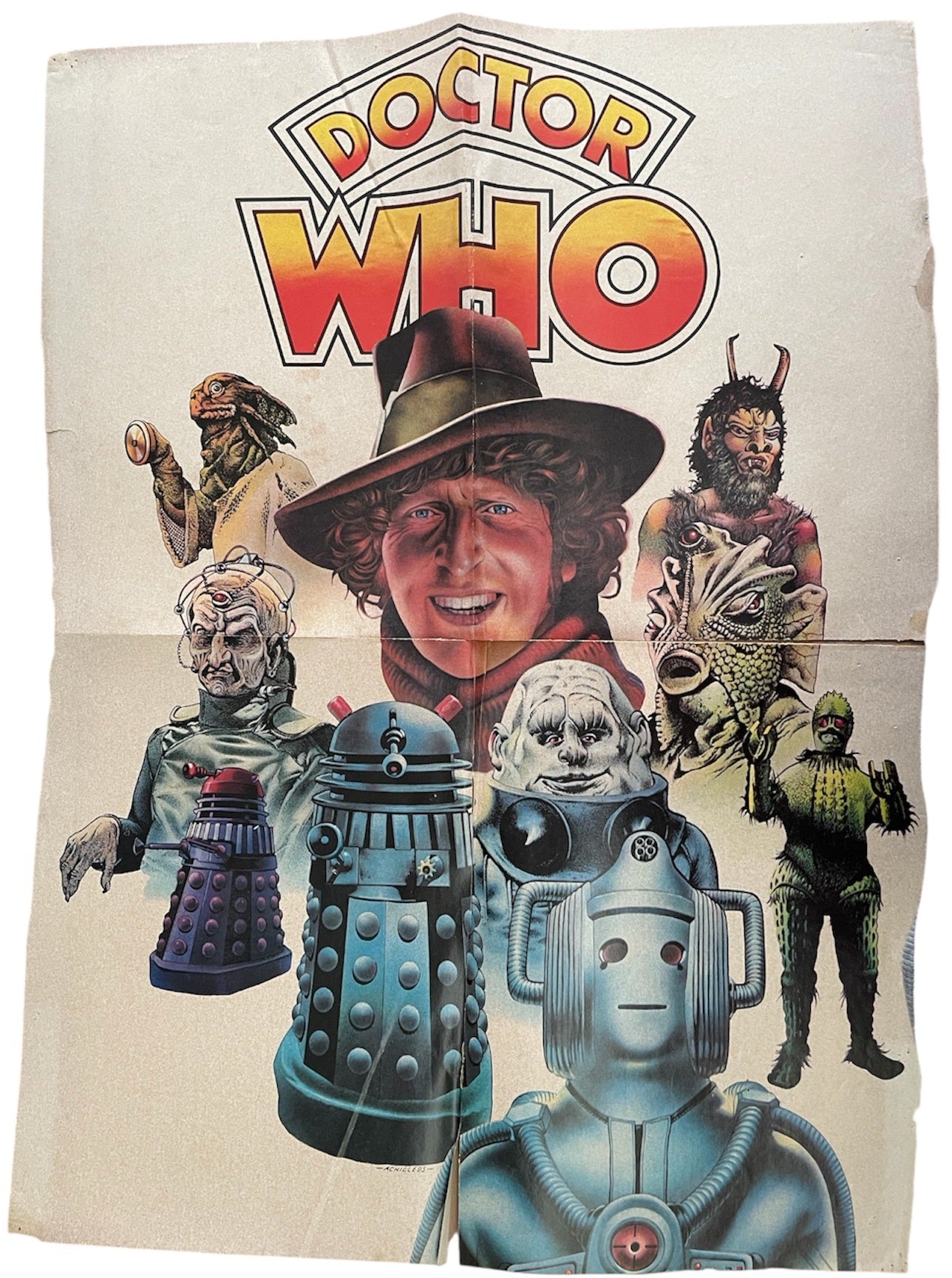Vintage Target Books 1975 Doctor Dr Who Monster Book Paperback With Pull Out Poster