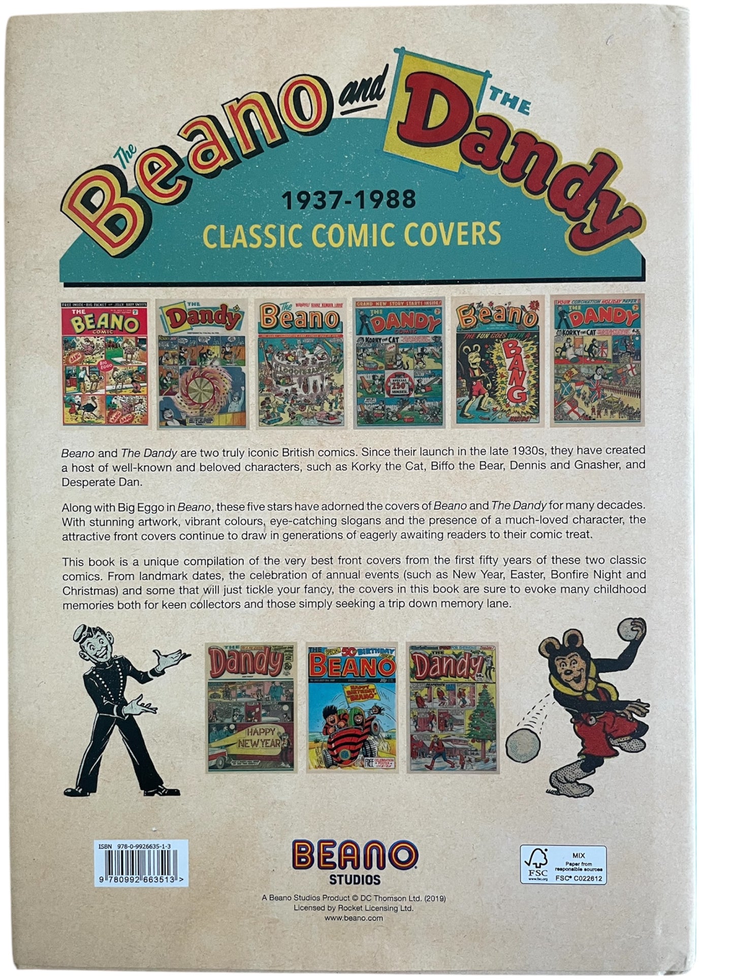 2019 The Beano And The Dandy Book 1937-1988 Classic Comic Covers Hardback Book Ltd Edition No. 7 of 880 Signed copies - Ex Shop Stock