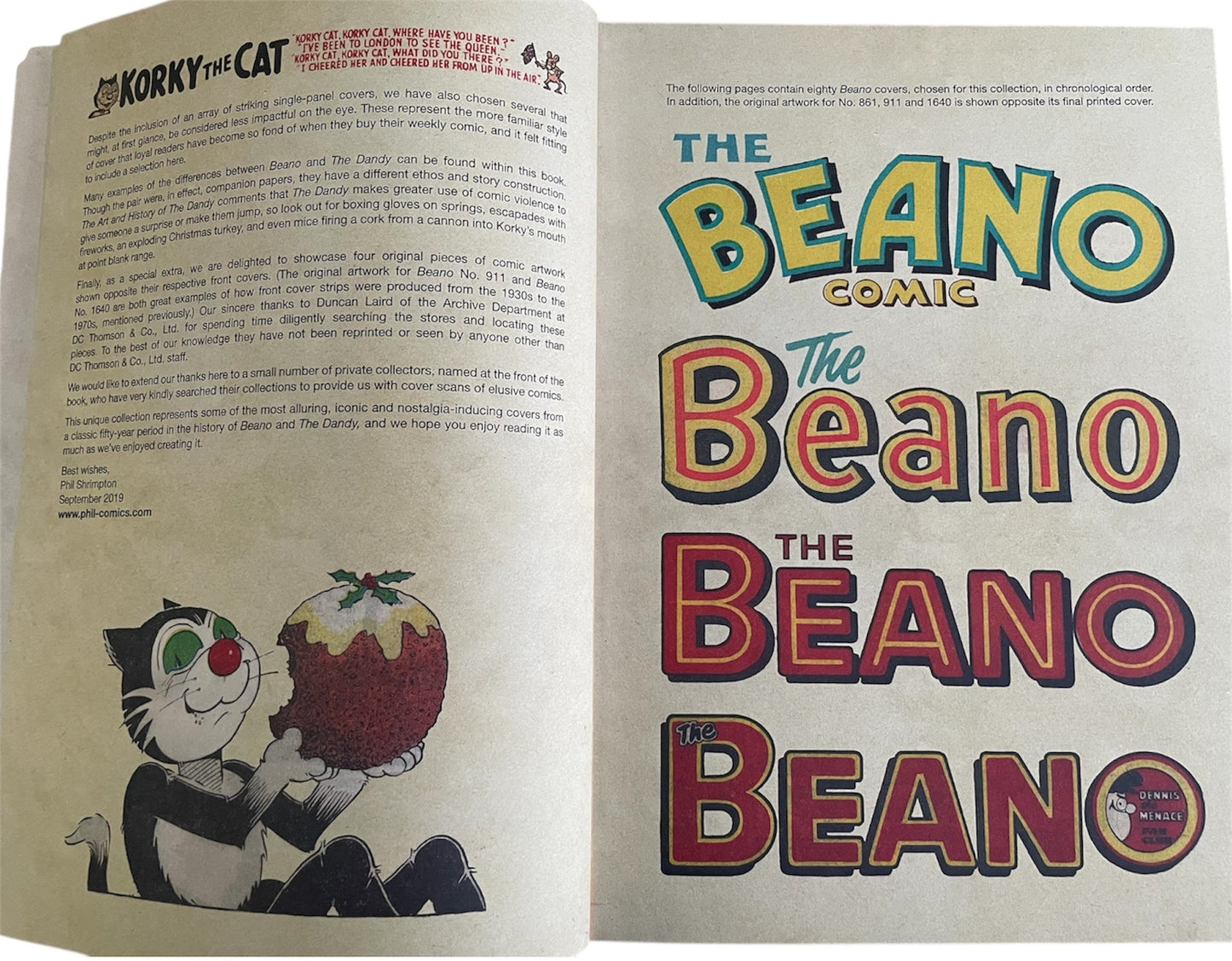 2019 The Beano And The Dandy Book 1937-1988 Classic Comic Covers Hardback Book Ltd Edition No. 7 of 880 Signed copies - Ex Shop Stock