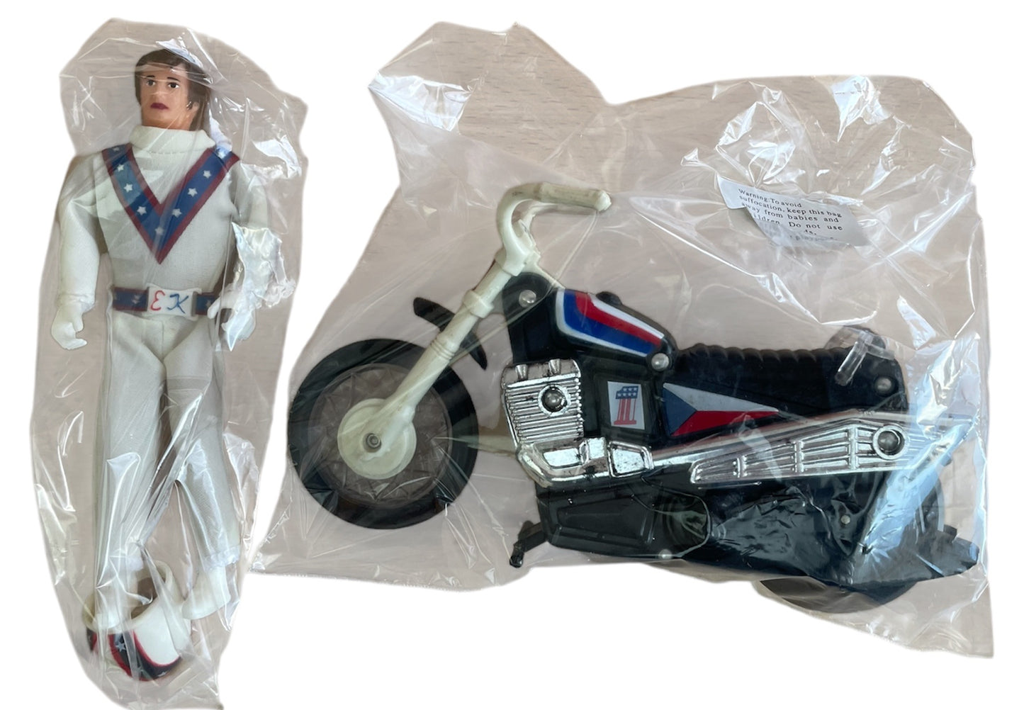 Vintage Slinky 2005 Evel Knievel Deluxe Dare Devil Stunt Set With Stunt Cycle By Ideal Complete In The Original Box - Former Shop Counter Display Set