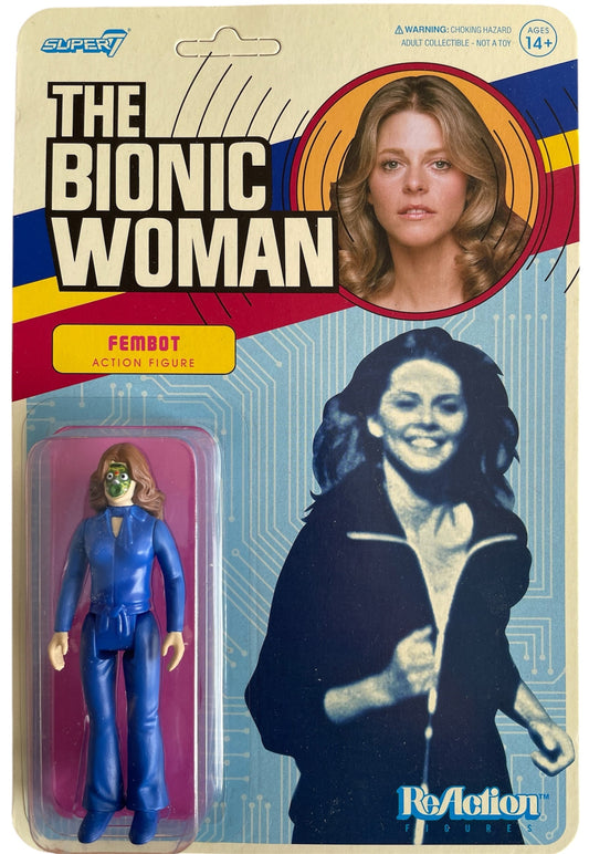 Super7 2021 The Bionic Women - Fembot 3 3/4" ReAction Action Figure - Brand New Factory Sealed Former Shop Stock