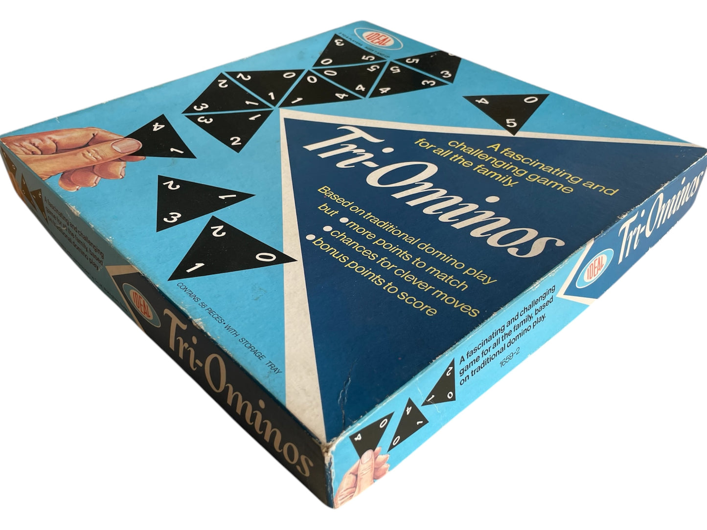 Vintage Ideal 1968 Tri-Ominos - A Fascinating And Challenging Game - Based On Traditional Domino Play With Much More - Fantastic Condition - In The Original Box