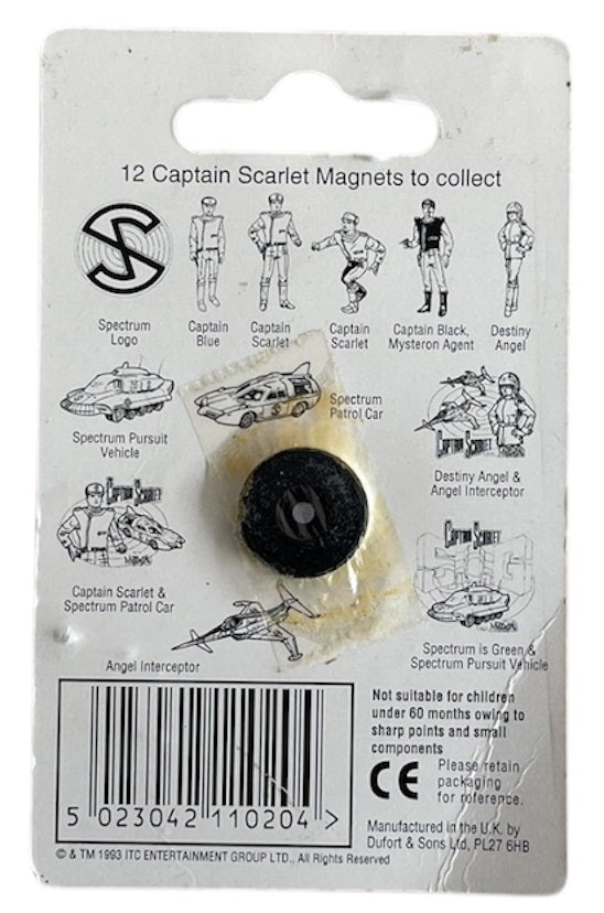 Vintage Dufort 1993 Gerry Andersons Captain Scarlet & The Mysterons Magnet Featuring Captain Scarlet In Spectrum Uniform - Brand New Shop Stock Room Find